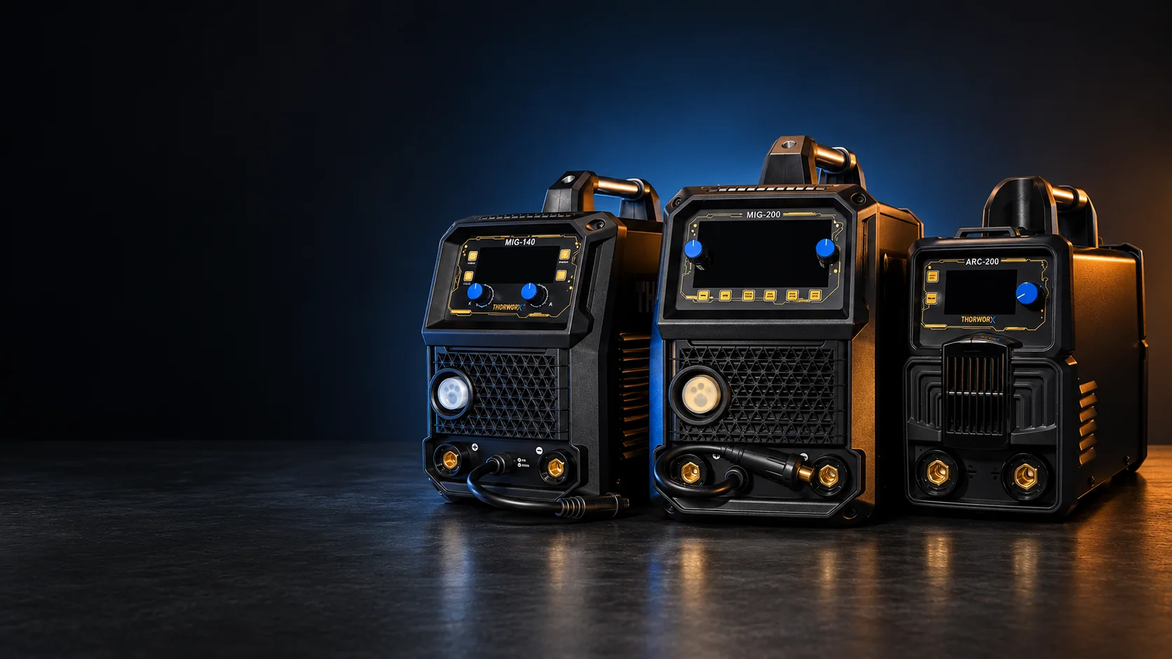 Thorworx ARC 200, MIG 200 and MIG 140 welding machines